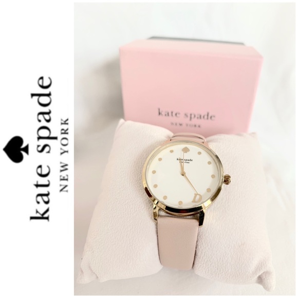 NWT Kate Spade Metro monogram watch blush gold - Picture 5 of 8